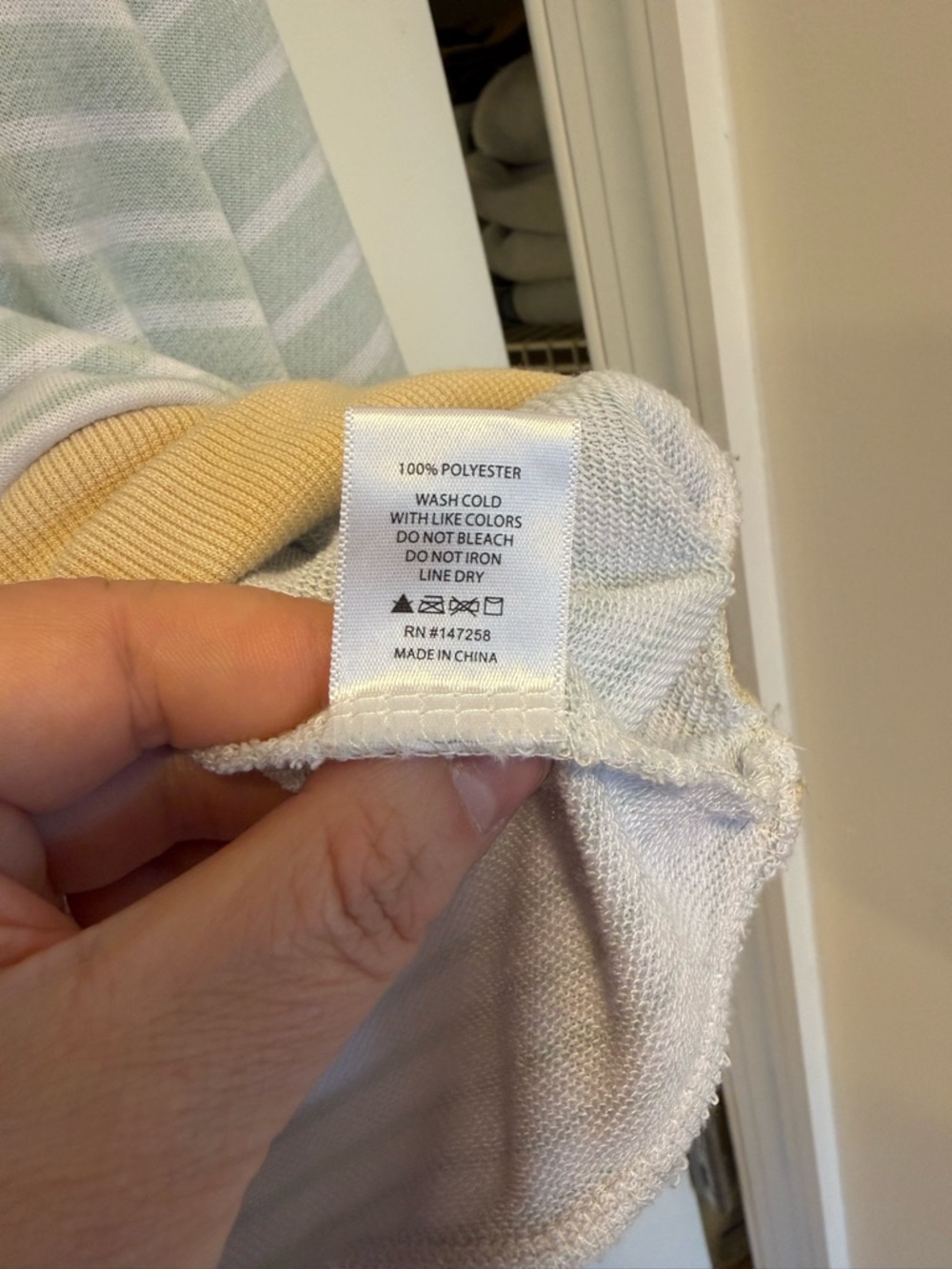 Simply Southern Terry Crew Neck Sweater in Seafoam/Tan - Size Medium - Like New! - Picture 4 of 4